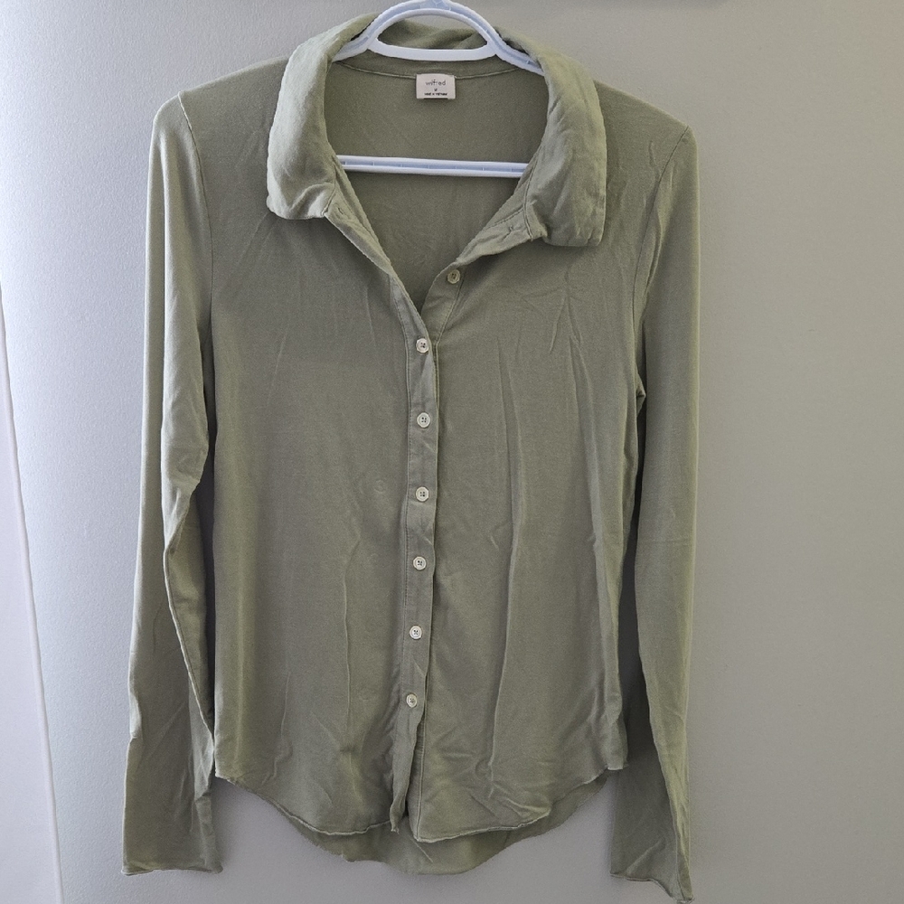 Wilfred Light Green Button-Down Shirt